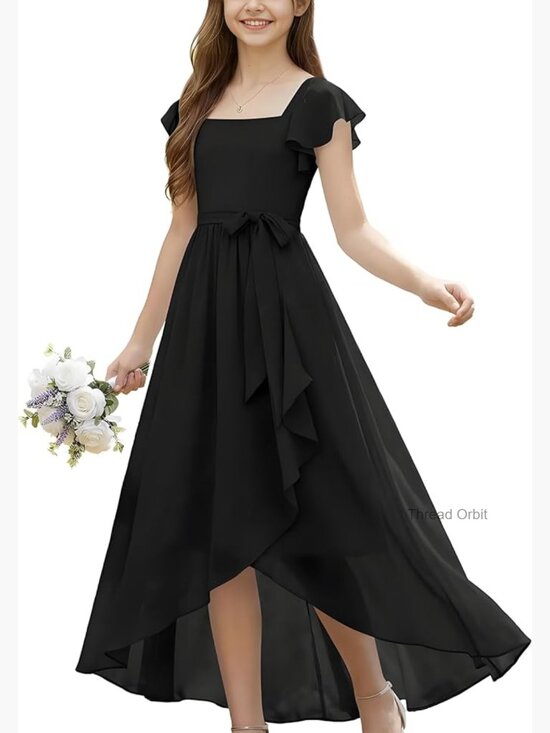 Other - Junior Bridesmaid Dress Chiffon High Low A-Line Flower Girl Formal Wedding